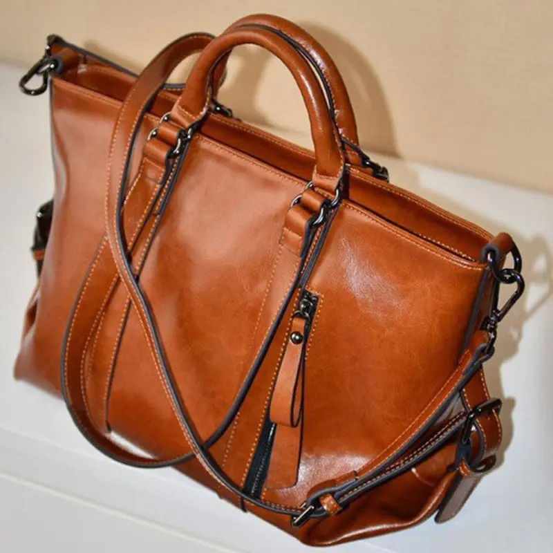 Aresland Fashion Handbags Women Bag Ladies Shoulder Bag Tote Purse Oiled Leather Female Crossbody Bag Messenger