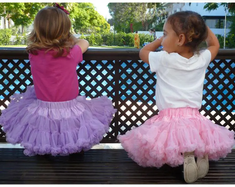 Юбка-пачка для девочек; одежда; юбка-американка; пышная юбка-пачка для балета; Танцевальная юбка принцессы для вечеринки; однотонная детская юбка-пачка для маленьких девочек
