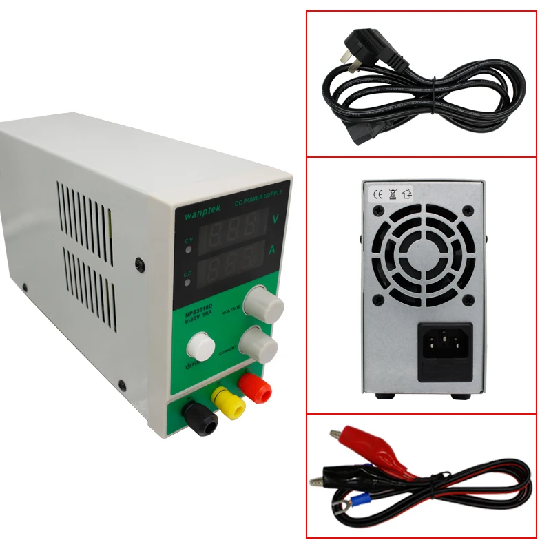 

NPS3010D Double Display Laboratory Switching DC Power Supply 0-30V 0-10A Mini Switching Regulated
