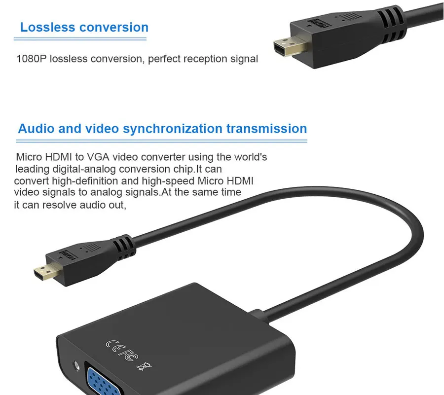 Urgrico hdmi-vga адаптер мужской для Famale HDMI VGA конвертер адаптер 1080P цифро-аналоговый видео аудио для ПК ноутбука планшета