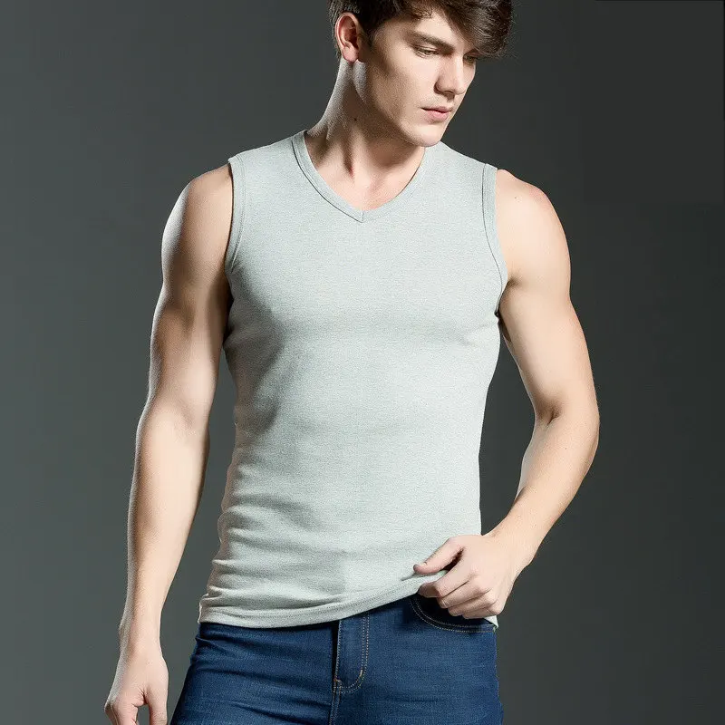 Pure Cotton 100%  Men's Tank Top MRMT 2024 Brand New Wide Shoulder Men Vest Sleeveless Exercise Tops For Male Elastic Man's Vest