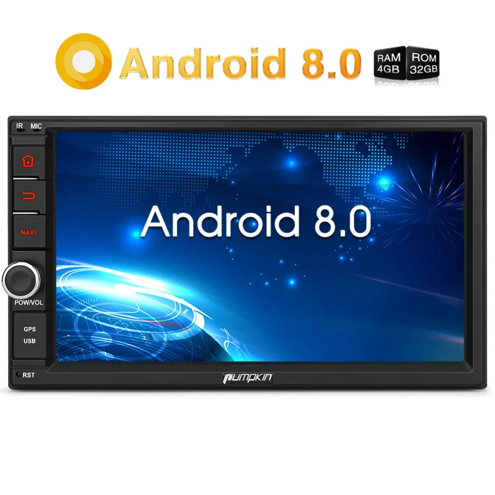 

Pumpkin Octa Core Android 8.0 Car Radio 2 Din 7'' Universal Car Stereo GPS 4GB RAM 32GB ROM Wifi 4G Radio Audio Player NO DVD