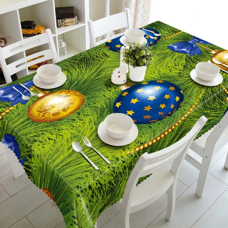 

Meijuner Customize Tablecloth Colored Floral Bat Pattern Dust-proof Thicken Rectangular Table cloth For X-mas Halloween Decor