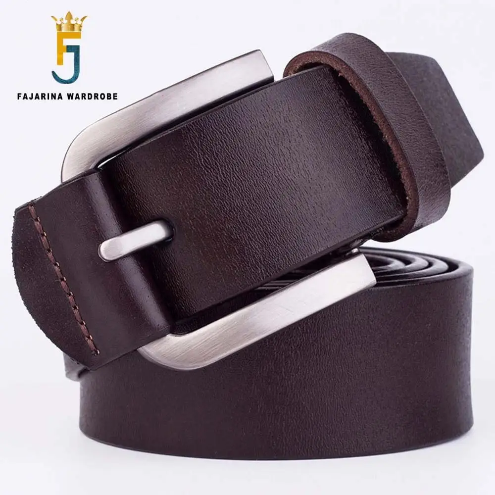 Мужской ремень с пряжкой FAJARINA кожаный в стиле ретро 2019|leather belts for men|designer leather