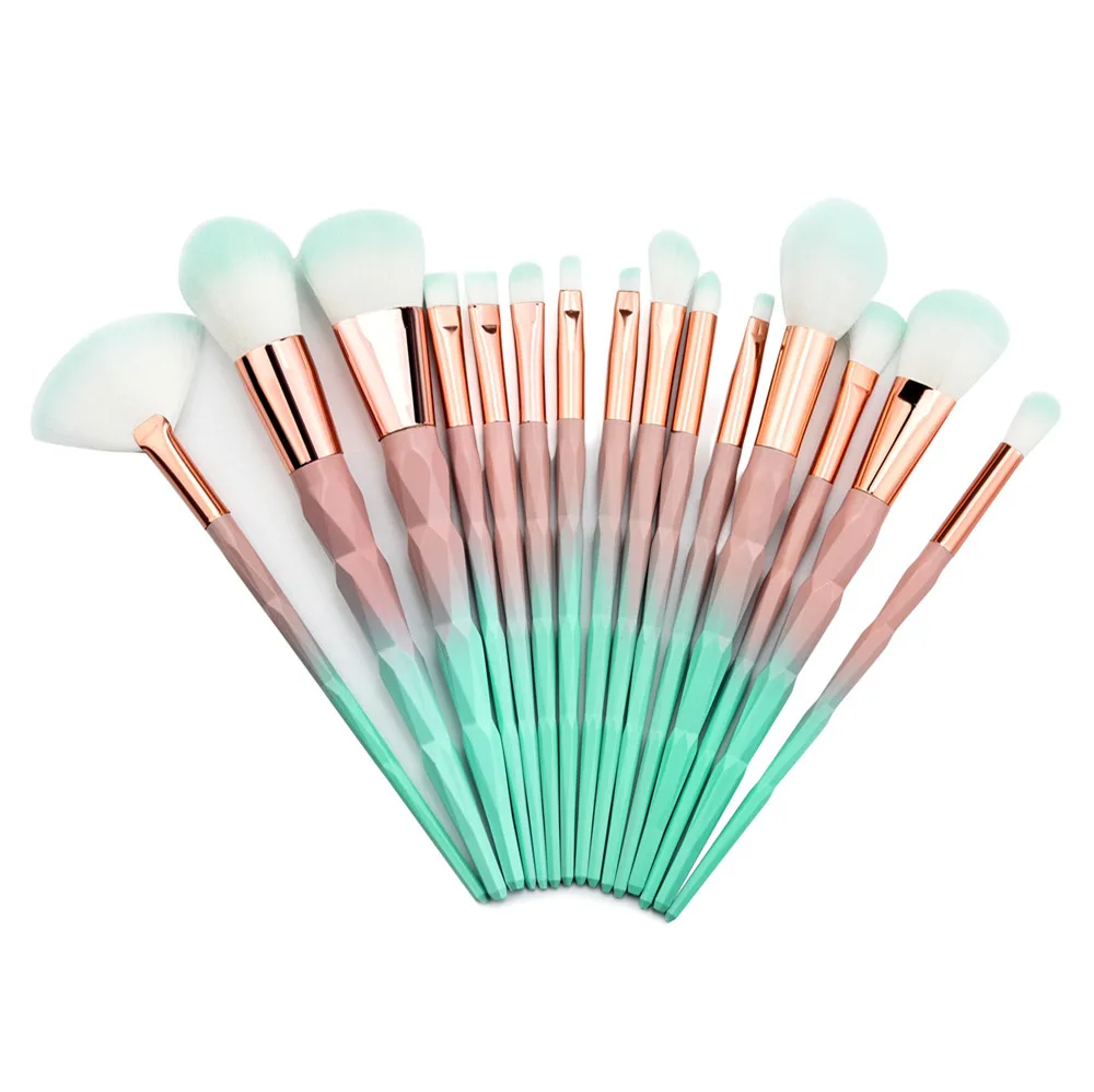 

2019 Hot Sale 15PCS Make Up Brush Set Foundation Eyebrow Eyeliner Blush Cosmetic Concealer Blending pinceaux maquillage
