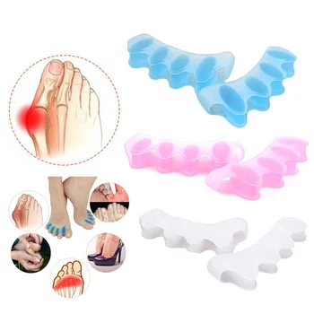 

1Pair Silica Gel Corrector Toes Straightener Toe Separators Orthotics Stretchers Align Correct Overlapping Toes dropshipping