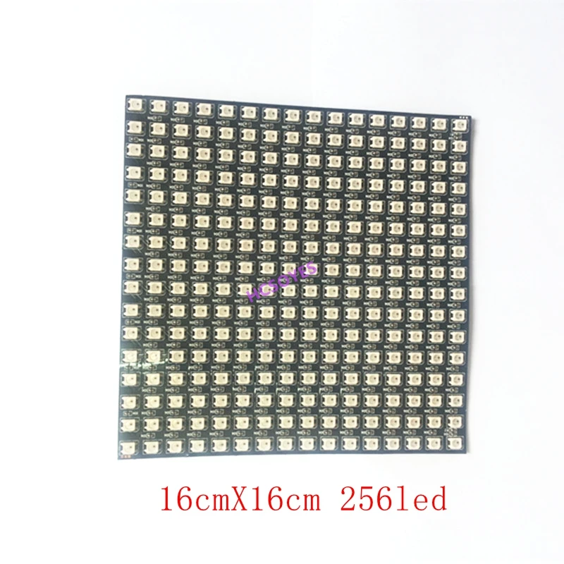 WS2812B светодиодный радиатора WS2811 IC 16X16 rgb Светодиодный модуль пикселя цифровой индивидуально addr Гибкая Светодиодная панель полный Colorl DC5V