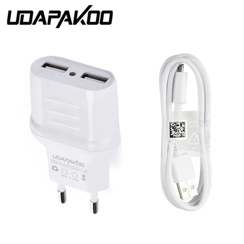 5 v 2a зарядное устройство с 2 usb портами ЕС Зарядное адаптер + микро-usb-кабель для