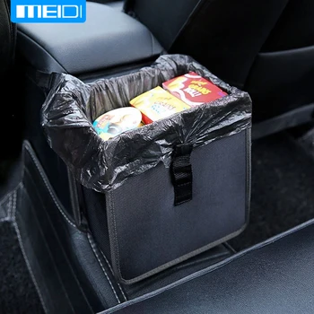 

MEIDI Car Trash Bin Comfortable Car Garbage Can Portable Drive Bin Premium Hanging Wastebasket Seat Waterproof Litter Garbage