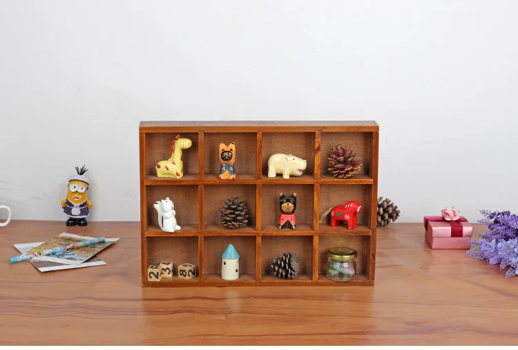 

1PC Multifunctional Retro Wooden Storage Box Creative Desktop Wood Box Organizer Jewelry Toys Potted Plants Container JL 0904