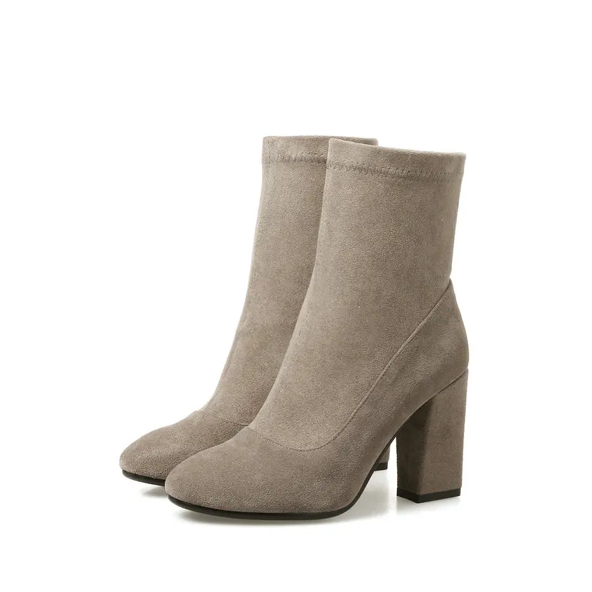 Suede Angle Boots ESVEVA 2017 Women's West Styl