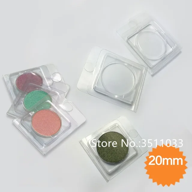 100pcs/lot Empty Cosmetic Accessories, 20mm Clear Plastic Blister