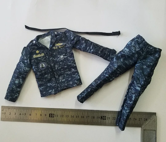 

1/6 M007 US NAVY America Navy Uniform Jacket and pants set Camouflage Coat Model for 12in Soldier Action Figure