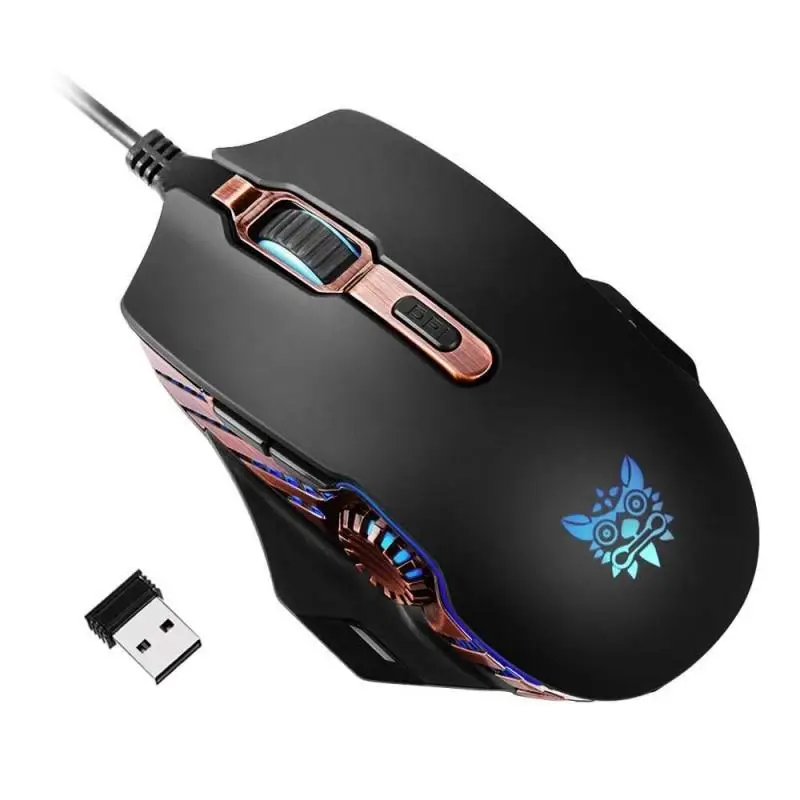 

6000DPI multi-range adjustment USB wireless mouse ergonomics 2.4GHz for PC and notebook Office game good helper CW200-RGB