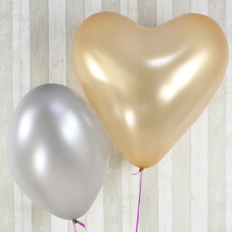 

Gold & Silver Big Heart Balloon Wedding Valentine Party Deroration Round 36 Inch Huge Big Colorful Giant Balloon