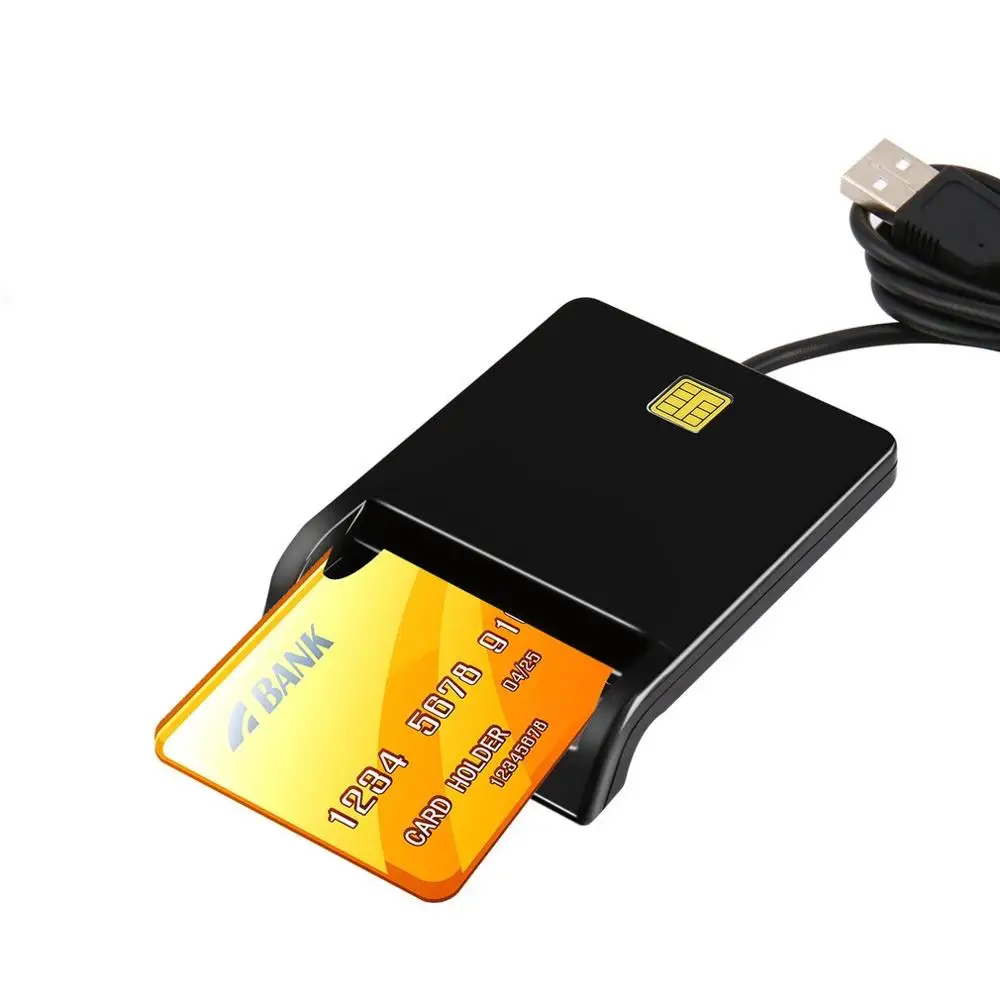 

USB 2.0 Smart Chip Card Reader Flash Multi Memory Card Reader IC / ID Card Reader Plug And Play For PC Card Reader Adapter