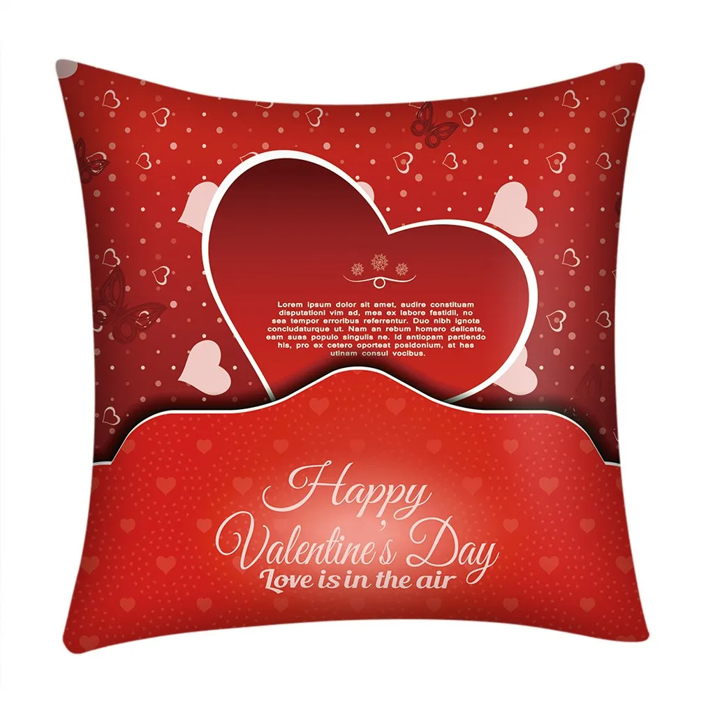 Из хлопка и полиэстера Красного цвета Подушка Чехол Диван домашнее украшение в форме сердца для подушек диванные подушки декоративный чехол на подушки