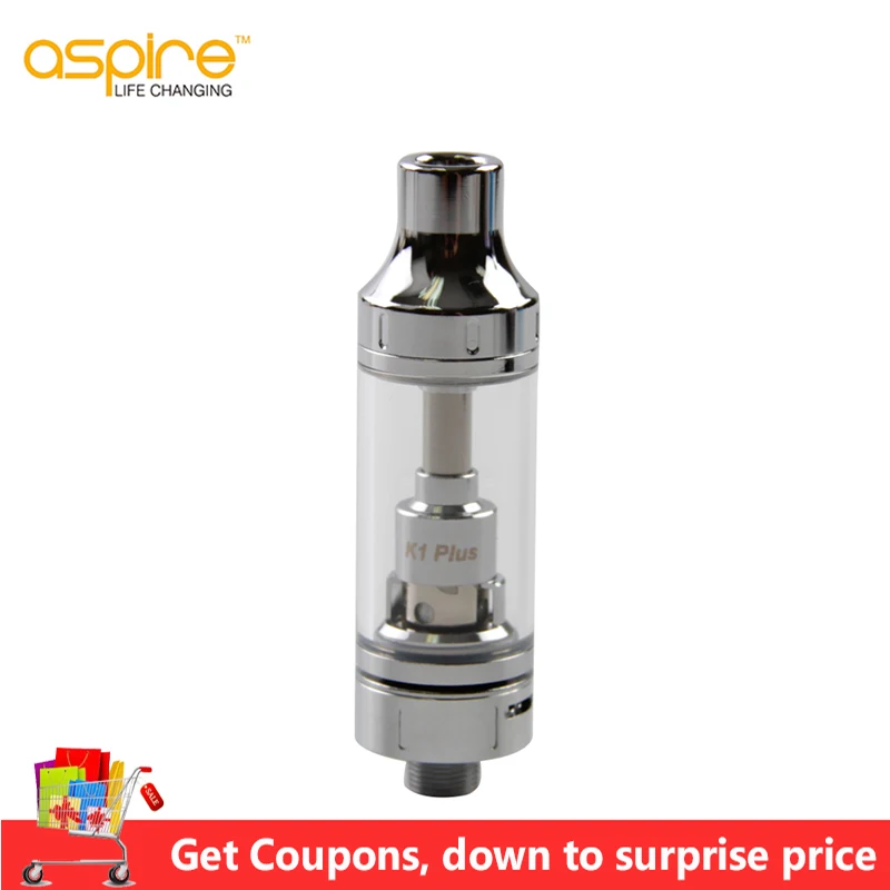 

Original Aspire K1 Plus Tank 2.4ml Top Filling Atomizer Electronic Cigarette Fit Aspire K1 Stealth Mod Vape Kit vs K1 Tank