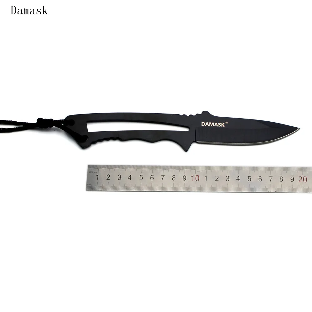 Practical Outdoor Fixed Knife Sharp Edged Knife Damask Brand Stainless