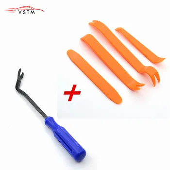 

Blue Car Removal Tool + 4pcs/set Portable Vehicle Car Panel Audio Trim Removal Tool Set Kit Practical Car Repairing Hand Tools