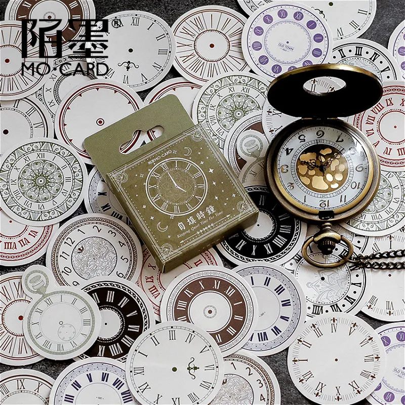 

40pcs/set Stationery Stickers DIY Clock Sticky Paper Cute Stickers For Decoration Diary Scrapbooking Stickers Gift Label