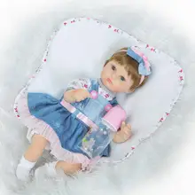 Nicery 18inch 45cm Reborn Baby Doll Magnetic Mouth Soft Silicone Lifelike font b Girl b font