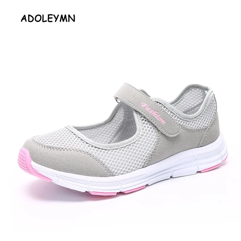 

2018 Women's Casual Shoes Apartments Sport Shoes Fashionable Spring Walking Shoes Summer Loafers Breathable Air Mesh Shoes Plus