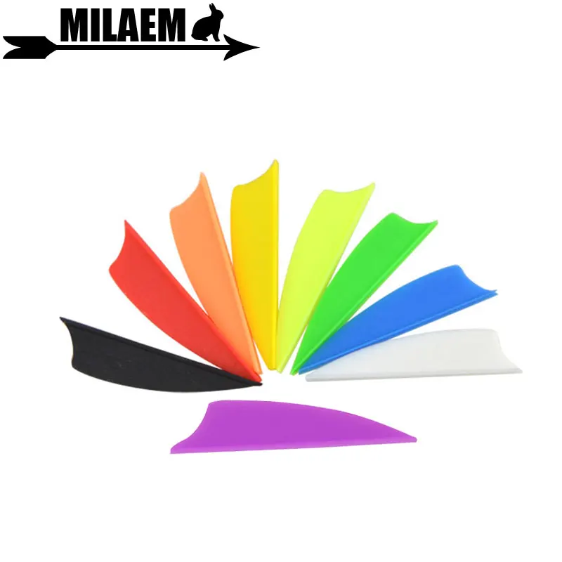 

500pcs 1.75 inch Archery Rubber Feather Shield Shape Arrow Fletching Carbon Woodon Bamboo Hunting Shooting Arrow Accessories