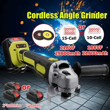 188VF/218VF бесщеточный Беспроводная угловая шлифомашина Электрический Мощность угловые шлифовальные резки 10/15 сотовый большой емкости инструмент с аккумуляторным источником питания комплект