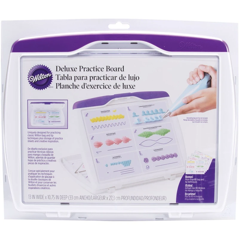 Wilton Deluxe Practice Board Set, Wilton Cake tool Decorating Tip Poster Icing Tip Chart Cake