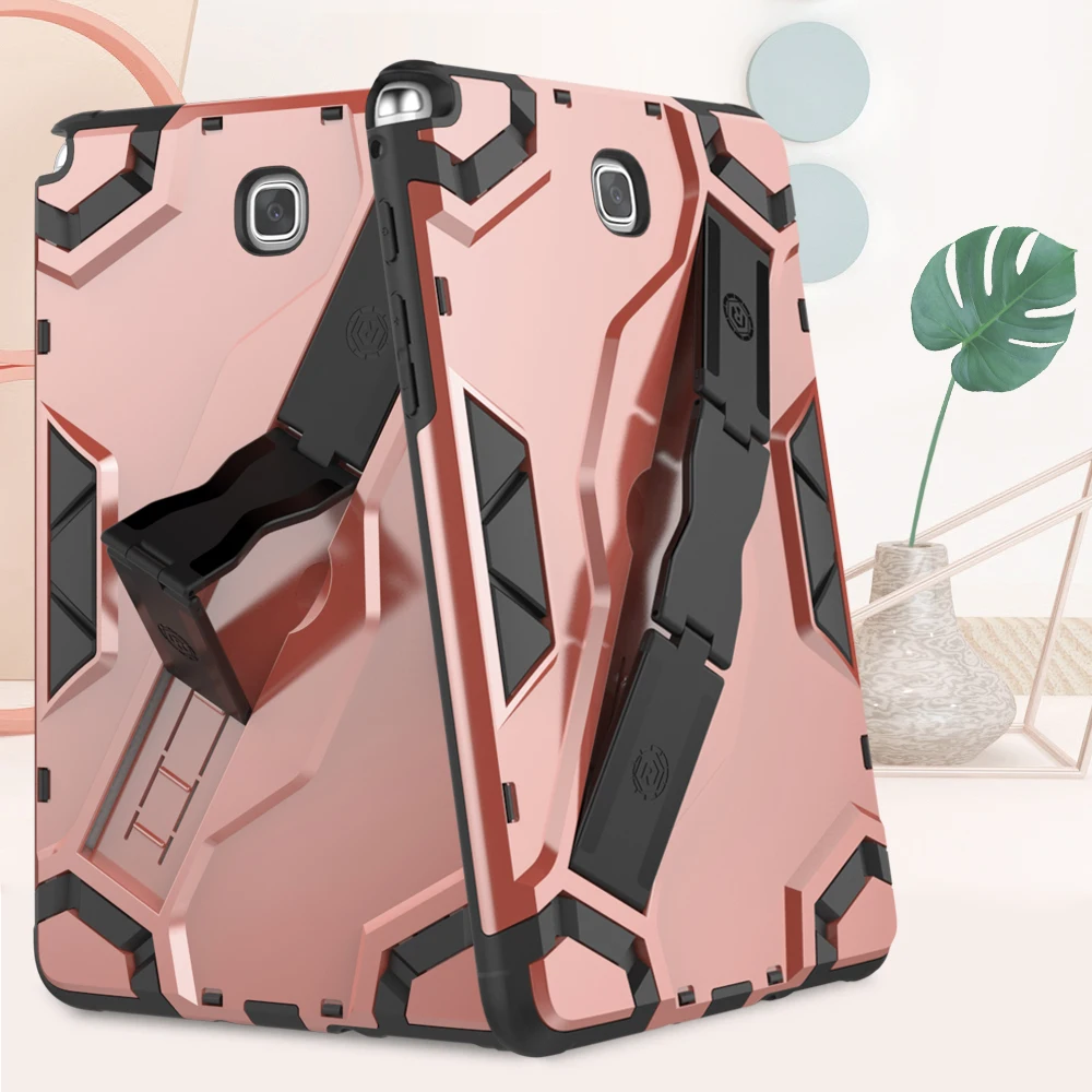

Armor TPU+PC Combine Hand Strap Escort Cover Kickstand Funda Case For Samsung Galaxy Tab A 8.0 T350 T351 T355 P350 P355 SM-T355