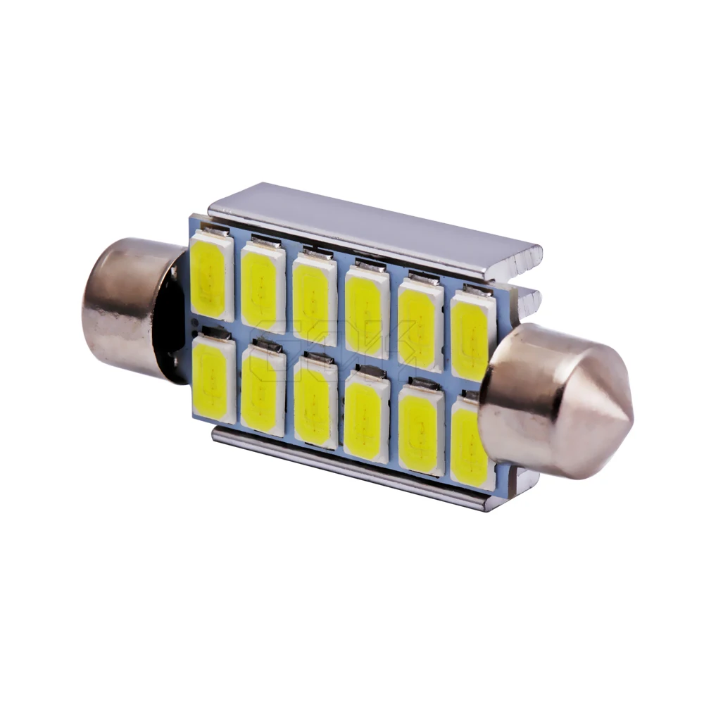 20 шт./лот гирлянда 42 мм LED 5630 5730 12SMD 41 Canbus без ошибок светодиодная купольная лампа