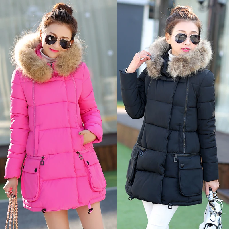 Новые пальто и куртки куртка с капюшоном зимние куртки женские пальто с меховым воротником женские теплые парки