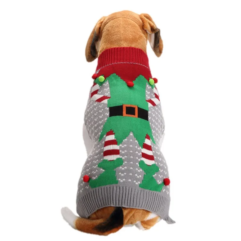 

Christmas Dog Sweater Winter Clown Dog Clothes Pullover for Small Medium Pet Dogs Dachshund Puppy Clothing Warm Xmas Reindeer