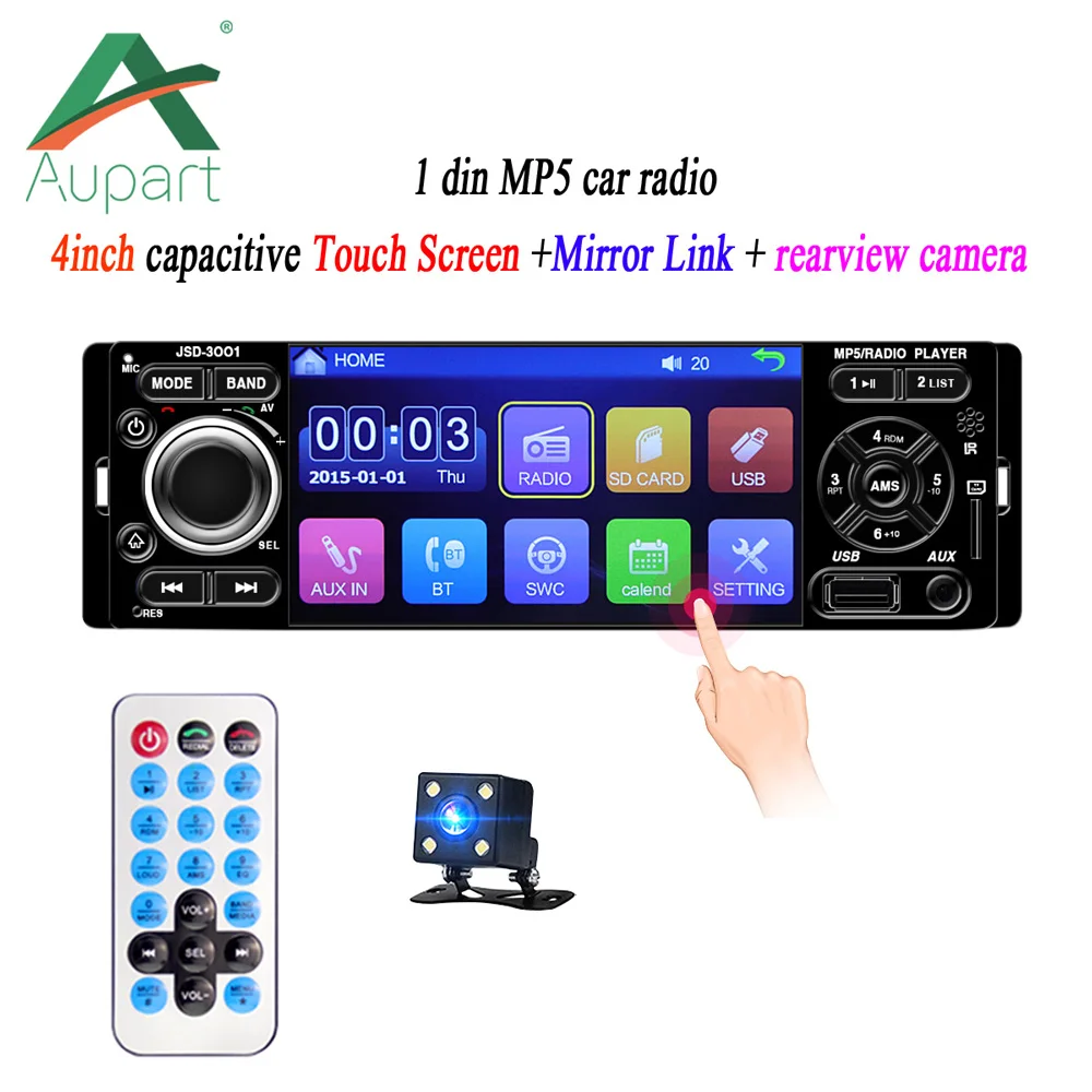 

car radio 1 din 7" Touch Screen araba teypleri estereo para auto mp5 car player autoradio bluetooth jsd 3001 teypoto mirror link