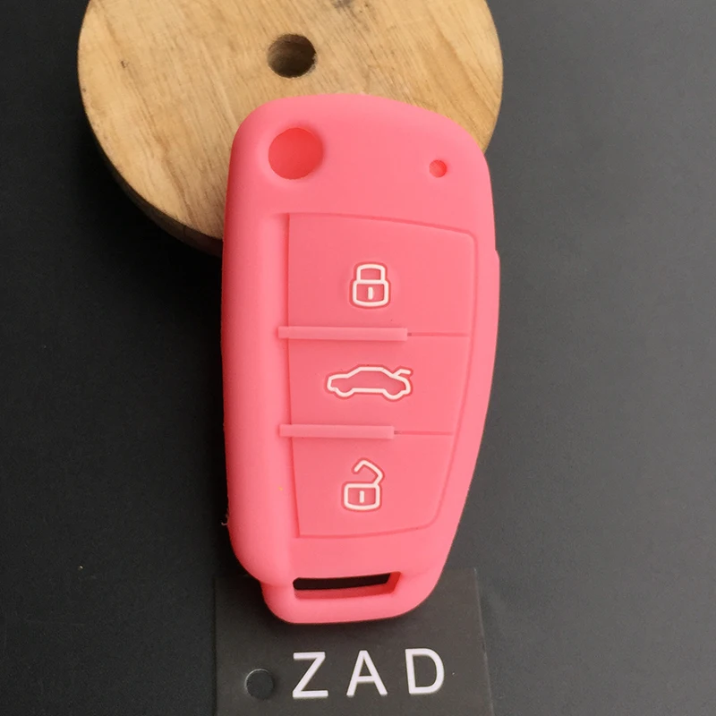 Силиконовый защитный чехол ZAD для Audi Sline A3 A5 Q3 Q5 A6 C5 C6 A4 B6 B7 B8 TT 80 S6 Автомобильный