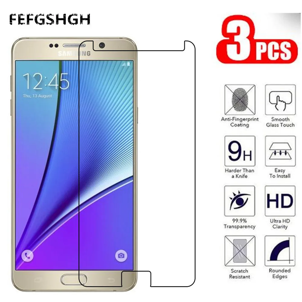Закаленное стекло для samsung Note 5 протектор экрана на Galaxy N9200 N9208 защитная пленка |