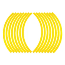 16 Мотоцикл Стайлинг обод для ступицы колеса полоса светоотражающие наклейки безопасности отражатель автомобильные аксессуары желтый