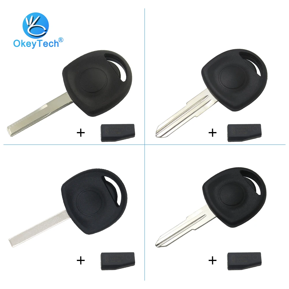 OkeyTech RMLKS Replacement Transponder Key Fob With Chip ID40 For Vauxhall Opel Agila Combo Van Corsa C Mervia Tigra Uncut Blank