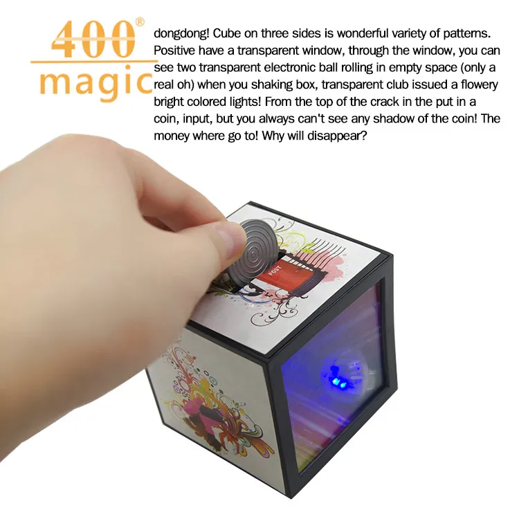 Забавные гаджеты мигающей подсветкой Magic Box Копилка закрыть фокус денежный ящик
