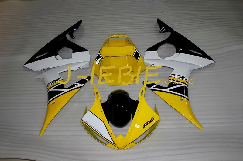 

Yellow black white Injection Fairing Body Work Frame Kit for Yamaha YZF R6 2005