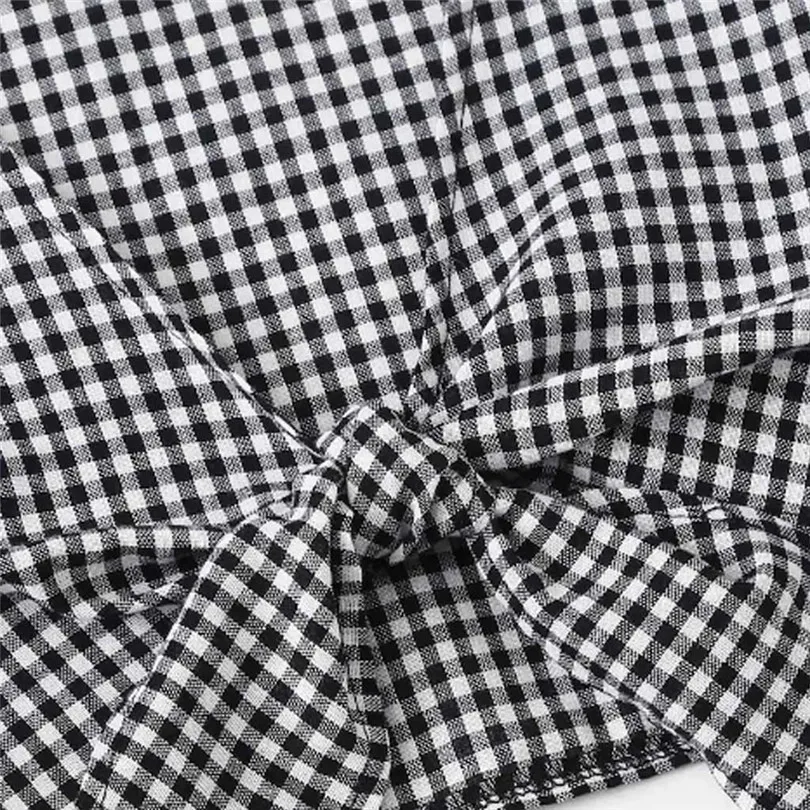 V Neck Bandage Crop Top Mid Waist Summer Shorts Women Set Plaid Sexy 2 Piece Set Women Short Sleeve Chandal Mujer 40AP2914