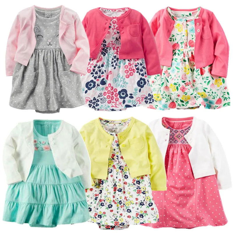 2017 spring baby girl clothes bodysuit jackets baby clothes Roupa infant jumpsuits cotton baby clothing for