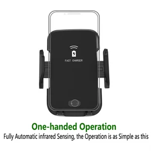 Image 4 - Cargador inalámbrico por inducción infrarrojo automático para coche para Samsung Note 8/5 S9 S8 S7 iPhone X 8 Plus