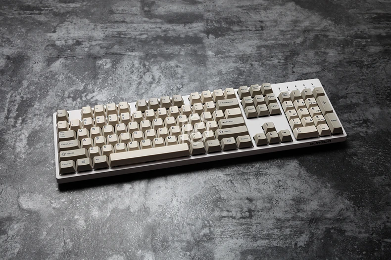 Pbt doubleshot колпачки для ключей Вишневый профиль Ретро бежевый серый ansi 104