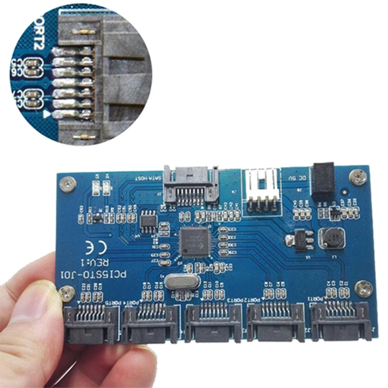 SATA 1-5 Жесткий диск адаптер карта материнская плата SATA порт мультипликатор поддержка SATA3.0 карта расширения