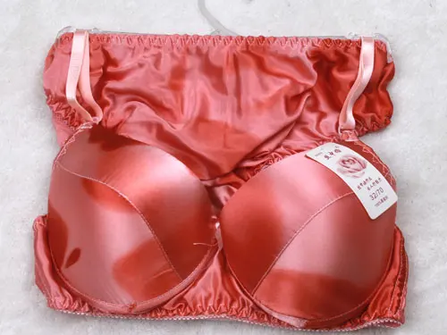 Printing Bra Set 100% Silk Underwear Bra + Underwear Silk Protein bra and thong set