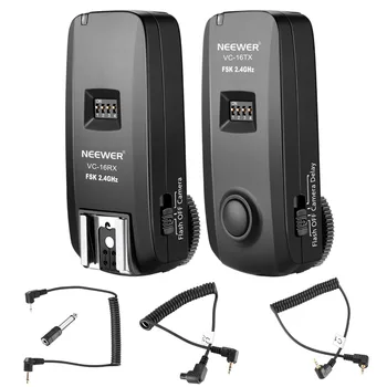 

Neewer 3-in-1 16 Channels 2.4G Wireless Remote Flash Trigger with C1/C3 Shutter Cables for Canon DSLR Cameras Such as 5D Mark II