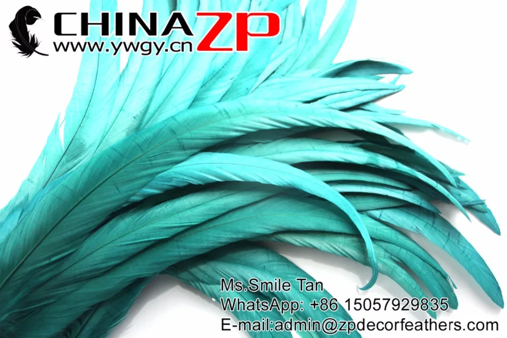 Peaock Green 40-45cm Rooster Tail Feather wholesale (4)