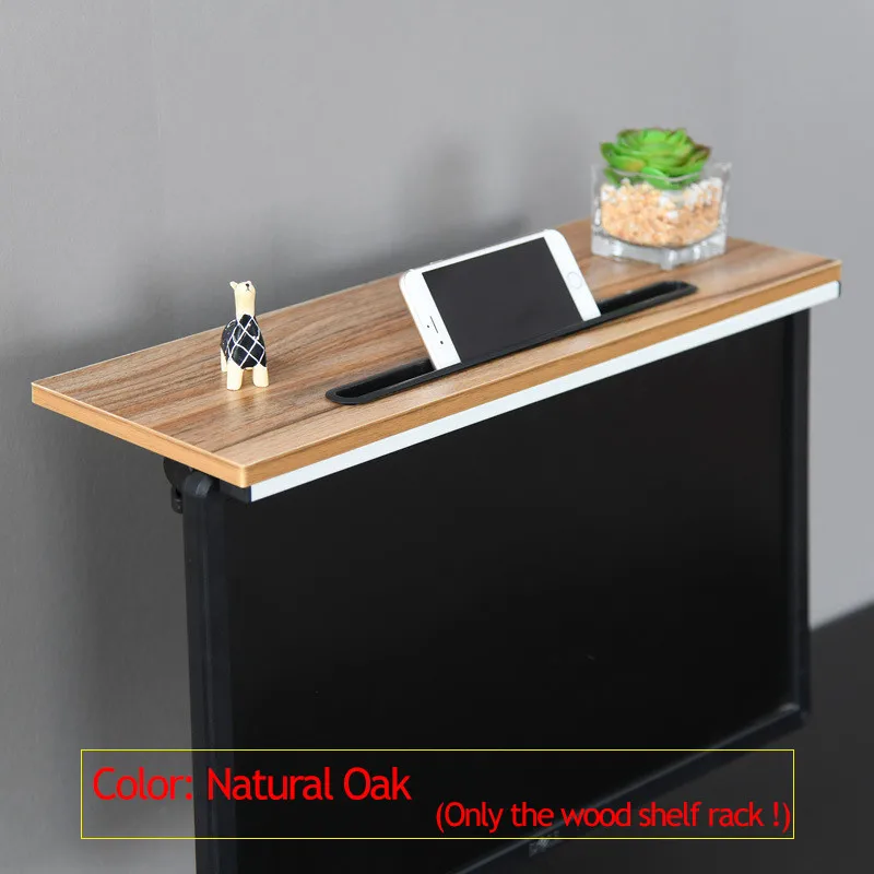 ACTIONCLUB монитор Верхняя полка подставка для крепления ТВ компьютерный монитор перегородка для офисного стола ящик для хранения домашний декор подставка - Цвет: UP86-Natural Oak